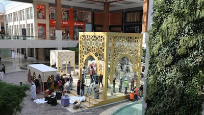 Awqaf set up what is believed to be the largest collection box in the world at Yas Mall. Hamid / Al Ittihad