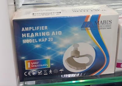 Hearing aid machines are readily available in UAE pharmacies. Photo: Life Pharmacy