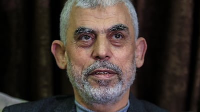 Hamas leader Yahya Sinwar in Gaza city, in 2021. EPA