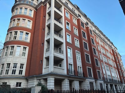 Mojtaba Khamenei reportedly bought flats on the sixth and seventh floors of this Kensington building through a middle man. Lemma Shehadi / The National