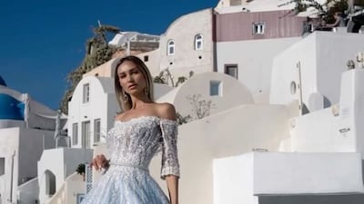 A beaded ombre gown by Garimon Roferos. Photo: Garimon Roferos / Instagram
