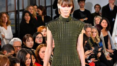 A look from the Maison Rabih Kayrouz spring / summer 2020 collection during Paris Haute Couture Fashion Week on January 20, 2020. Getty Images