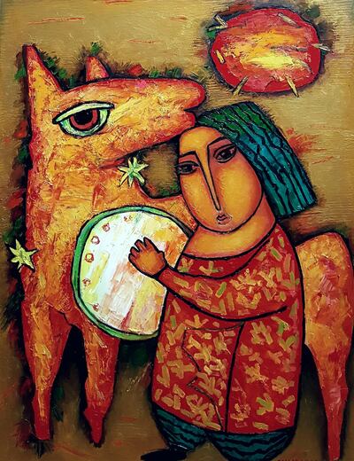 See the exhibition Art Shaped By the Heart at N2N Gallery to see works by Ramazan Useinov (pictured: a detail of Girl with a Tambourine). N2N Gallery