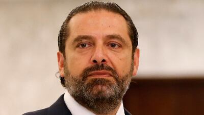 Lebanese Prime Minister-designate Saad Hariri speaks at the presidential palace in Baabda, Lebanon on September 3. Mohamed Azakir / Reuters