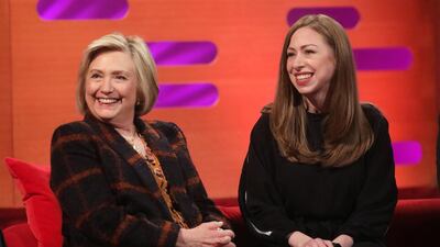 Hillary Rodham Clinton and daughter Chelsea Clinton are producing a drama TV series about an all-female Kurdish militia group. Getty Images