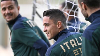 Giacomo Raspadori of Italy. Getty Images