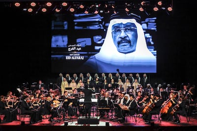 Among the featured composers was Eid Al Faraj, whose music for Aber Sabeel and Hayer Tayer marked a shift in Emirati television scoring. Victor Besa / The National