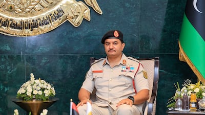 Lt Gen Saddam Haftar was appointed second-in-command to his father, Field Marshal Khalifa Haftar, last year. Photo: Libyan National Army