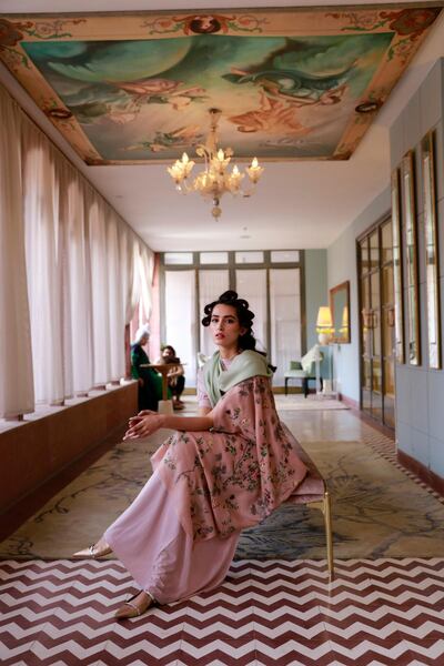 A blossom embroidered shawl by Janavi. Courtesy Janavi