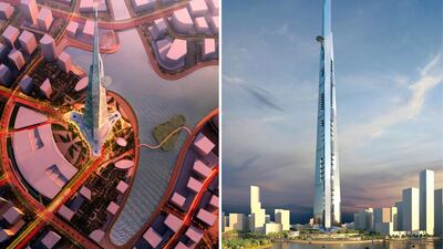 The iconic Kingdom Tower project in Jeddah, Saudi Arabia. Above ground work is set to begin on the tower which is expected to be taller than Dubai’s Burj Khalifa. Rendering courtesy EC Harris/Mace