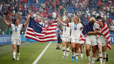 It was a scene of celebration in Lyon as the US players reflected on their success. Reuters
