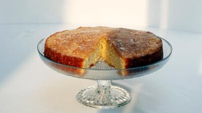 Lemon and lime drizzle cake. Always leave cakes to cool completely after baking and before storing in an airtight container.