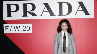 Saweetie attends the Prada show during Milan Fashion Week on February 20, 2020. Getty Images
