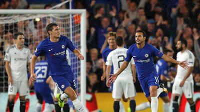 Pedro of Chelsea celebrates scoring Chelsea's opening goal. Richard Heathcote / Getty Images