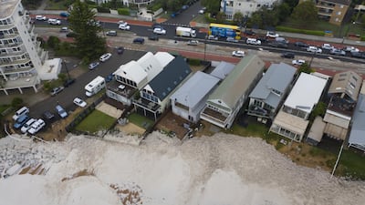 Beach erosion is seen at Collaroy. Getty Images
