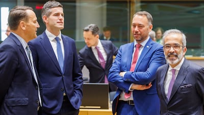 EU foreign ministers held a meeting with senior Gulf officials in Brussels on Monday. EPA