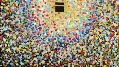 Diversity by Siddiqa Juma is one of the works on show at Emaar Pavilion. Courtesy Ahlan Art Gallery, London