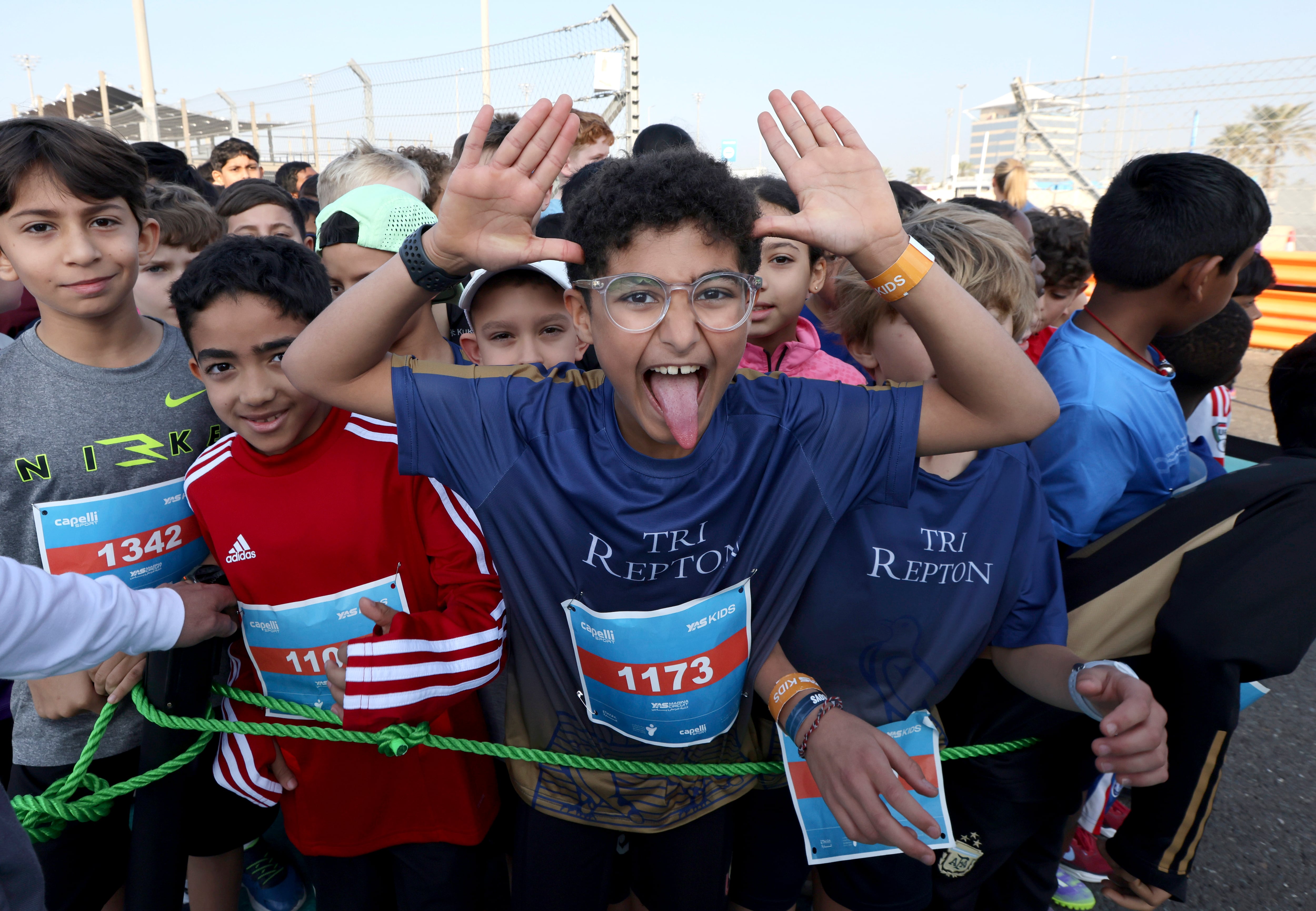 Participants at the start line for RunYas 2026