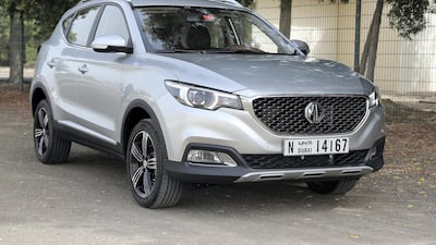 The ZS has exterior styling echoes seemingly borrowed from Mazda. Pawan Singh / The National