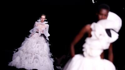Valentino's haute couture spring/summer 2023 collection was presented in Paris on January 25. AP Photo