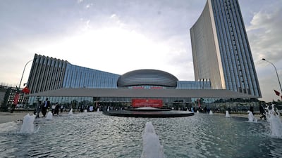 The opening ceremony of the African Union headquarters built by China in Addis Ababa, Ethiopia, on January 28, 2012. Ding Haitao / Xinhua via AP