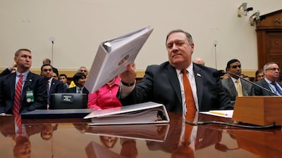 Secretary of State Mike Pompeo says the US will exert 'unprecedented financial pressure' on Iran. Leah Millis / Reuters