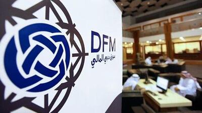 The Dubai Financial Market General Index is the third-best performing stock benchmark in the world this year. Pawan Singh / The National