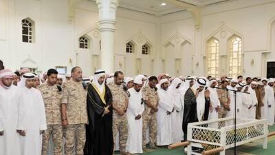 Prayers for First Lt Pilot Suhail Mubarak Abdullah Al Dhaheri were held on Wednesday afternoon at the Sheikh Zayed Mosque in Dibba, Fujairah.