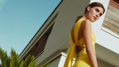 Yellow tie back maxi dress. Courtesy Whistles