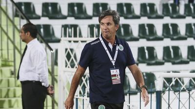 Al Shabab coach Caio Junior will lead his side into the final of the GCC Clubs Championship against Al Seeb. Sarah Dea / The National