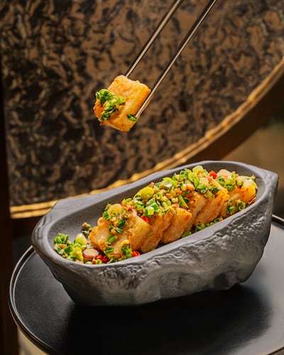 The pan-seared turnip cake at Oryn were a favourite. Photo: Fairmont Mumbai