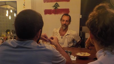 Mo Jo Hammoud shares his Lebanese culture with his guests at The Hummus Bar in Weligama. Alexandra Talty