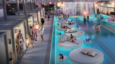 Soho Garden will have pools, bars and a performance stage. Courtesy Soho Garden