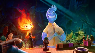 The film is a rare Pixar love story between the fiery Ember (Leah Lewis) and the more sensitive Wade (Mamoudou Athie)
