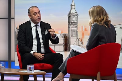 Husam Zomlot, who will now become the Palestinian ambassador to the UK, was interviewed by the BBC on Sunday. Jeff Overs/BBC/PA Wire