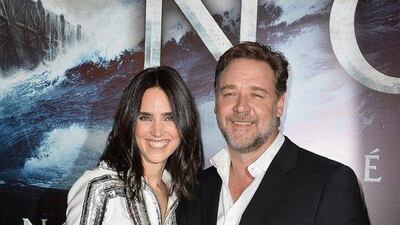Jennifer Connelly and Russell Crowe attend the Paris Premiere of Noah at Cinema Gaumont Marignan on April 1. Pascal Le Segretain / Getty Images for Paramount Pictures International