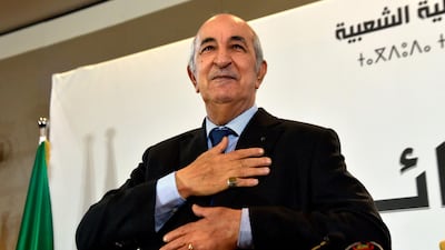 Mr Tebboune, a former ally of Algeria's deposed leader Abdelaziz Bouteflika was elected yesterday president of the protest-wracked country in a widely boycotted vote. AFP