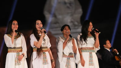 The singers put on a dazzling performance. Reuters