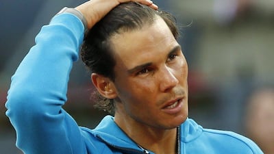 Rafael Nadal shown speaking after his loss to Andy Murray in the Madrid Masters final earlier this month. Paul White / AP / May 10, 2015