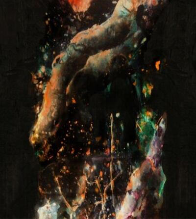 A painting from the 'Natural Pregnancy' series by Aisha Juma.