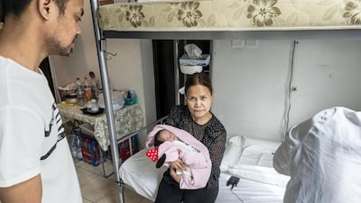 Proud grandmother Arlyn Pentio Tubo