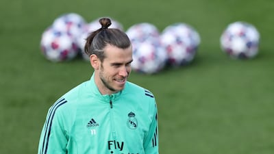 Real Madrid's Gareth Bale during training ahead of their Champions League round of 16 first leg match against Manchester City. Getty