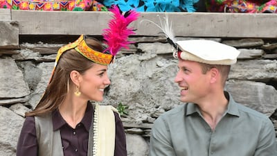 Prince William and Catherine visit a settlement of the Kalash people, to learn more about their culture and unique heritage, during a visit to Pakistan in October 2019