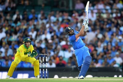 India vice captain Rohit Sharma scored his 22nd ODI century and his seventh against Australia on Saturday. Dan Himbrechts / EPA