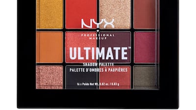 Ultimate shadow palette; Dh90.40 (down from Dh113); Nyx on Noon. Photo: Noon