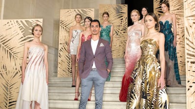 Rami Al Ali at his rainforest-inspired fashion show at Paris Haute Couture Week. Courtesy Rami Al Ali