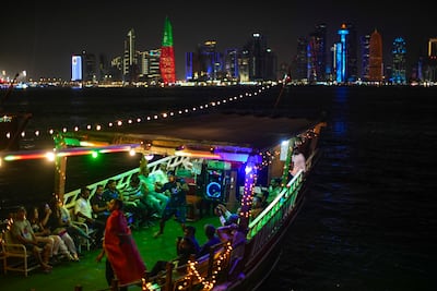 Party time on a wooden boat on the Corniche in Doha. AP Photo