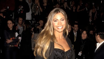 Sofia Vergara, in an embroidered lace two-piece, attends the American Comedy Awards at the Shrine Exposition Centre in Los Angeles, California, on February 6, 2000. Getty Images