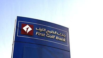 First Gulf Bank shares declined 0.7 per cent yesterday to Dh13.45 each. Jeff Topping / The National