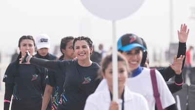 Women teams arrive at day one of Dubai Gov Games.